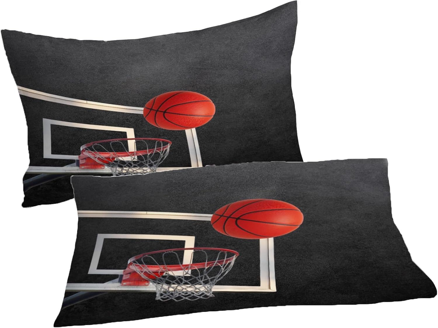 Poszwa na kołdrę 180 Pościel do koszykówki sportu, pościel z mikrofibry z nadrukiem 3D Edredon 240 x 260 cm z zamkiem błyskawicznym i 2 poszewkami na poduszki B-7399