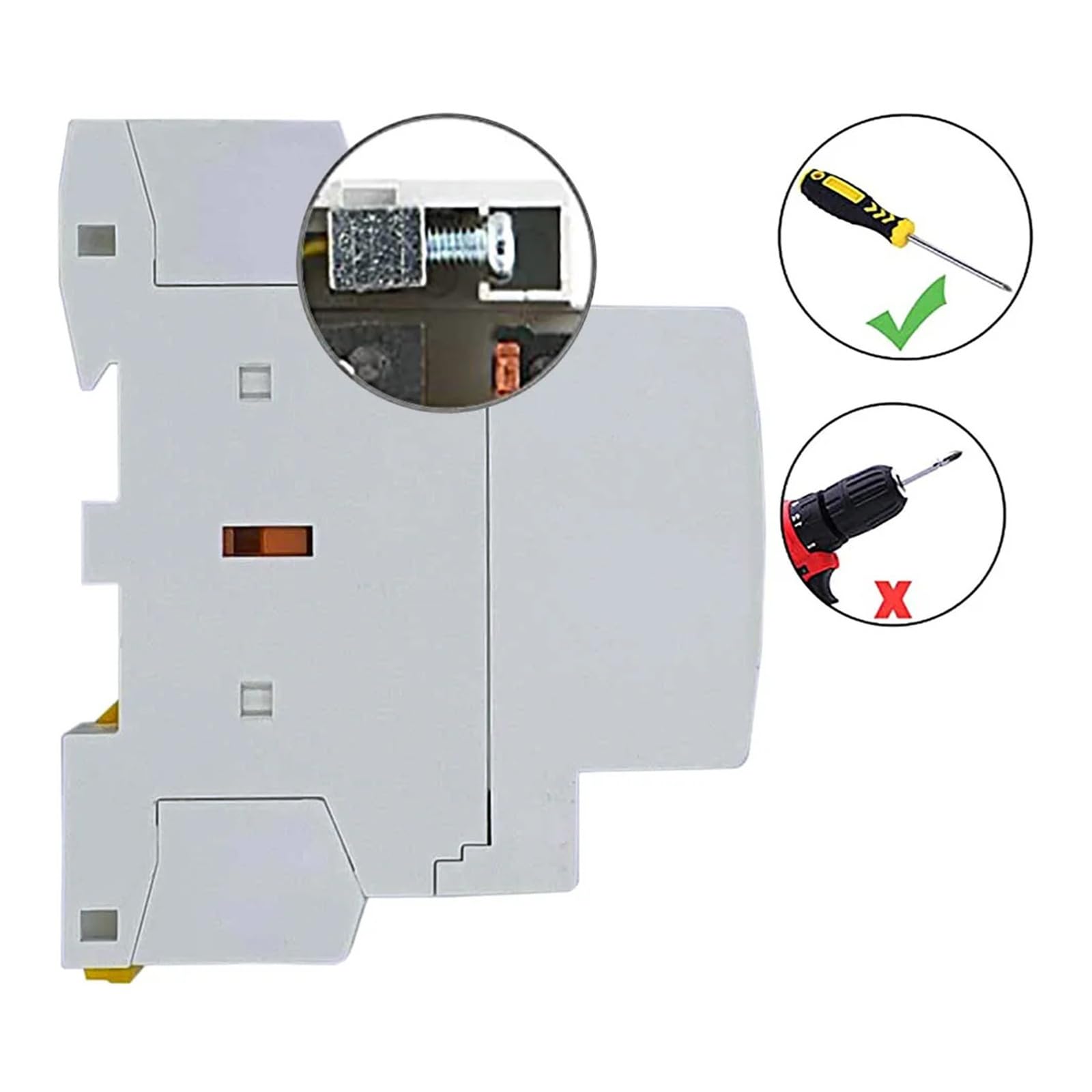 HCH8s-25 Modularer AC-Schütz, 25 A, 2P, 2 NO, 2 NC, 1 NO, 1 NC, 50 Hz, DC24 V, AC110 V, 220 V, Haushalts-DIN-Schienentyp (25 A, 1 NO1NC, DC12 V)