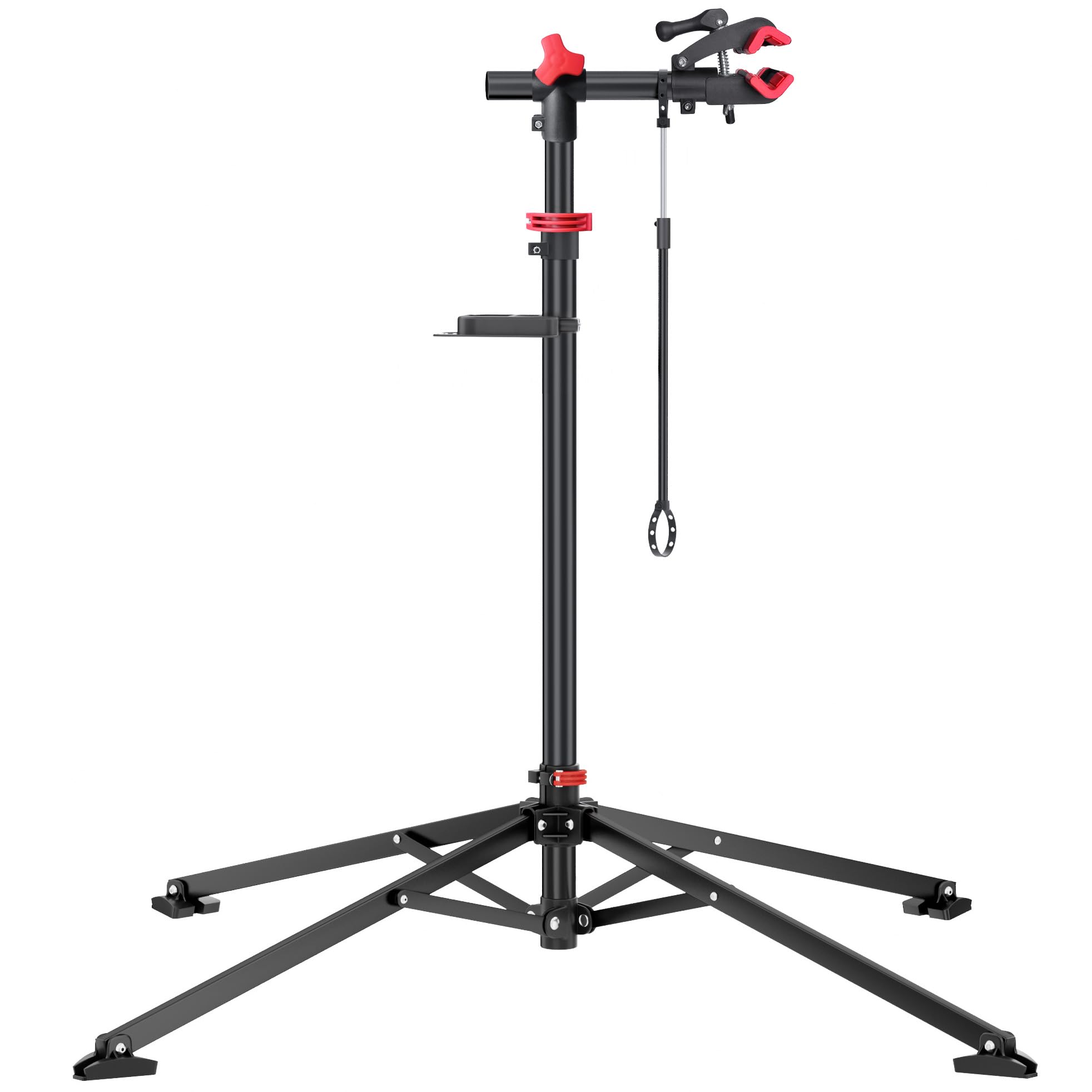 Caballetes para Bicicletas, Soporte de Reparación Plegable y Ajustable con Bandeja Magnética Grande, Soporte de Rueda Delantera, Cabezal Giratorio 360°,Ultraligero, Carga Máxima 30 kg