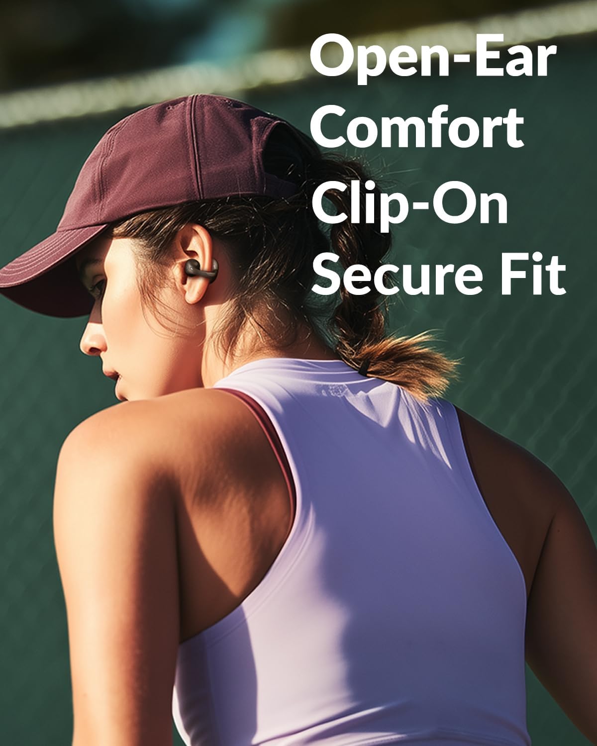 Q8 Open-Ear Clip-On Wireless Earbuds, Latest Bluetooth 6.0 Headphones, Hi-Res LDAC Spatial Audio Earphones, 4-Mic ENC for Clear Calls, 40H of Playtime, Secure Fit, Open-Ring Comfort, Black