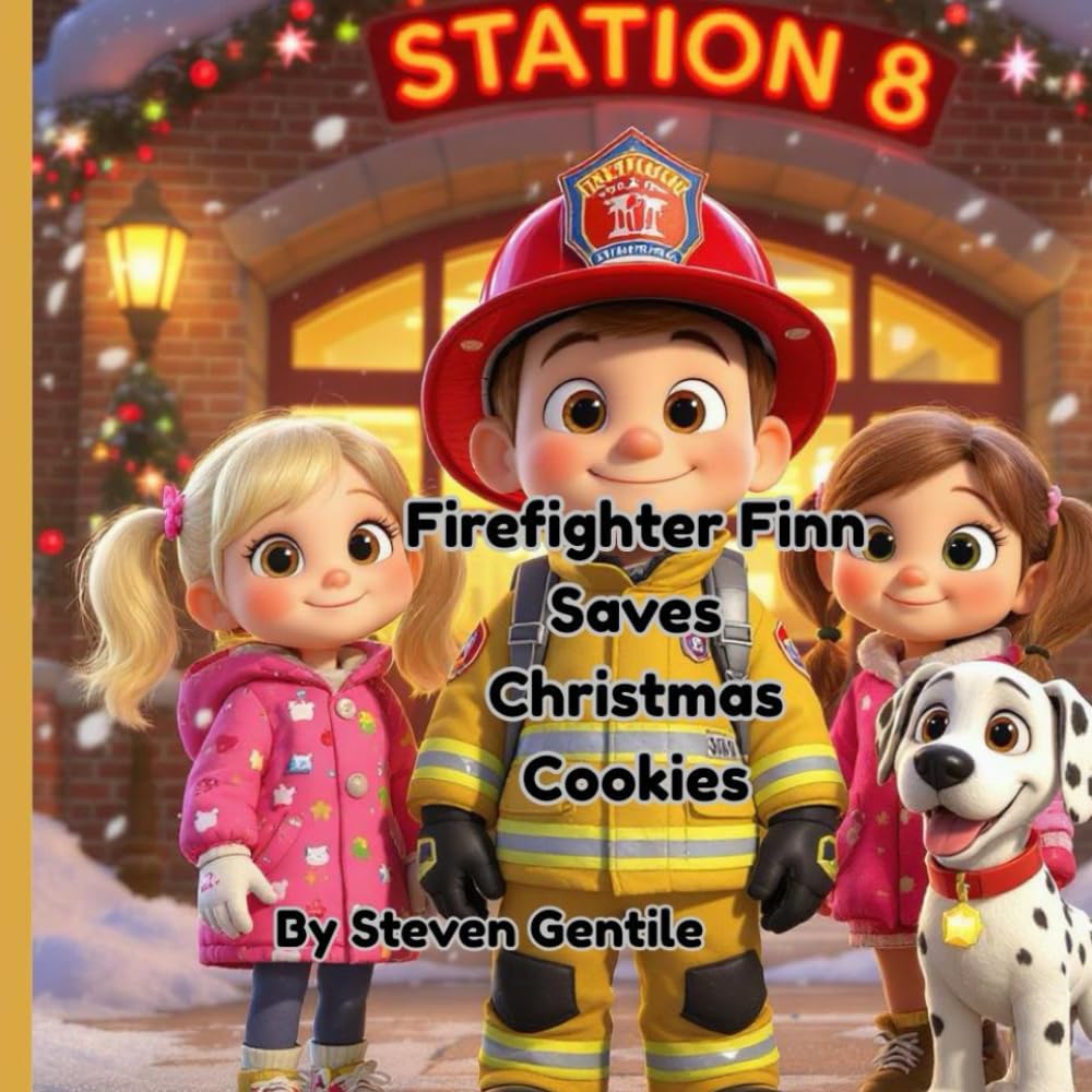 Firefighter Finn Saves Christmas Cookies: A Heartwarming Holiday Story About Sharing, Teamwork, and Christmas Kindness (book 2) (Firefighter Finn: Fun & Adventures Stories)