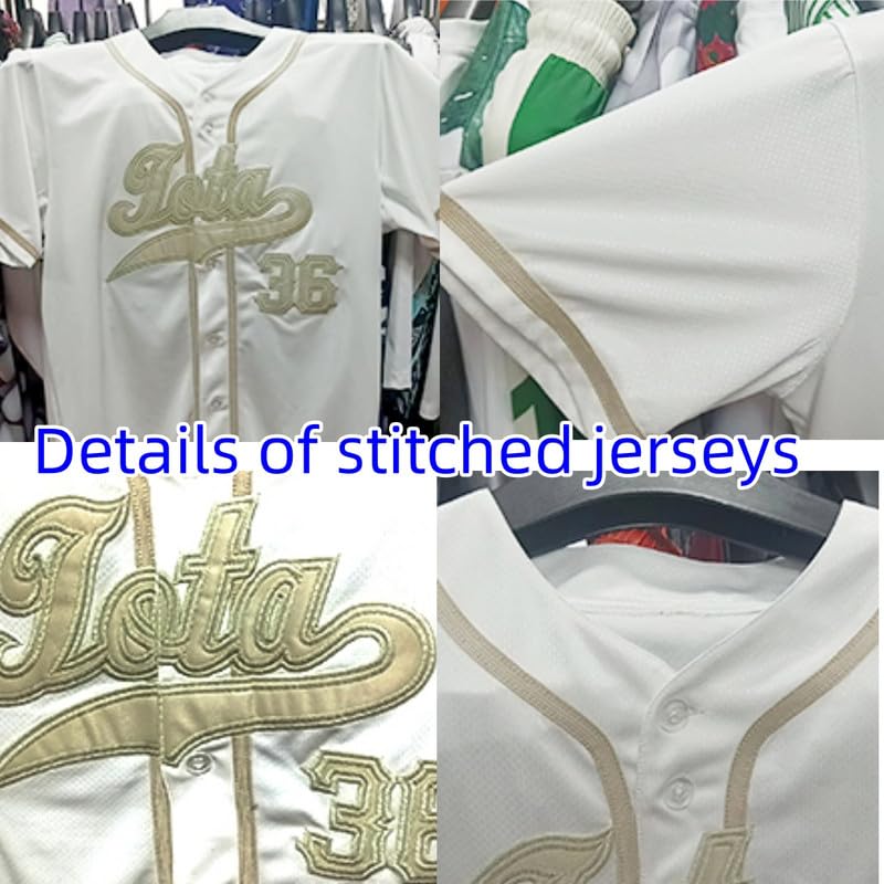 Men Baseball Jersey Button Down Plain Men Jerseys Short Sleeve Softball Jerseys Sports Active Tee miniatura 5