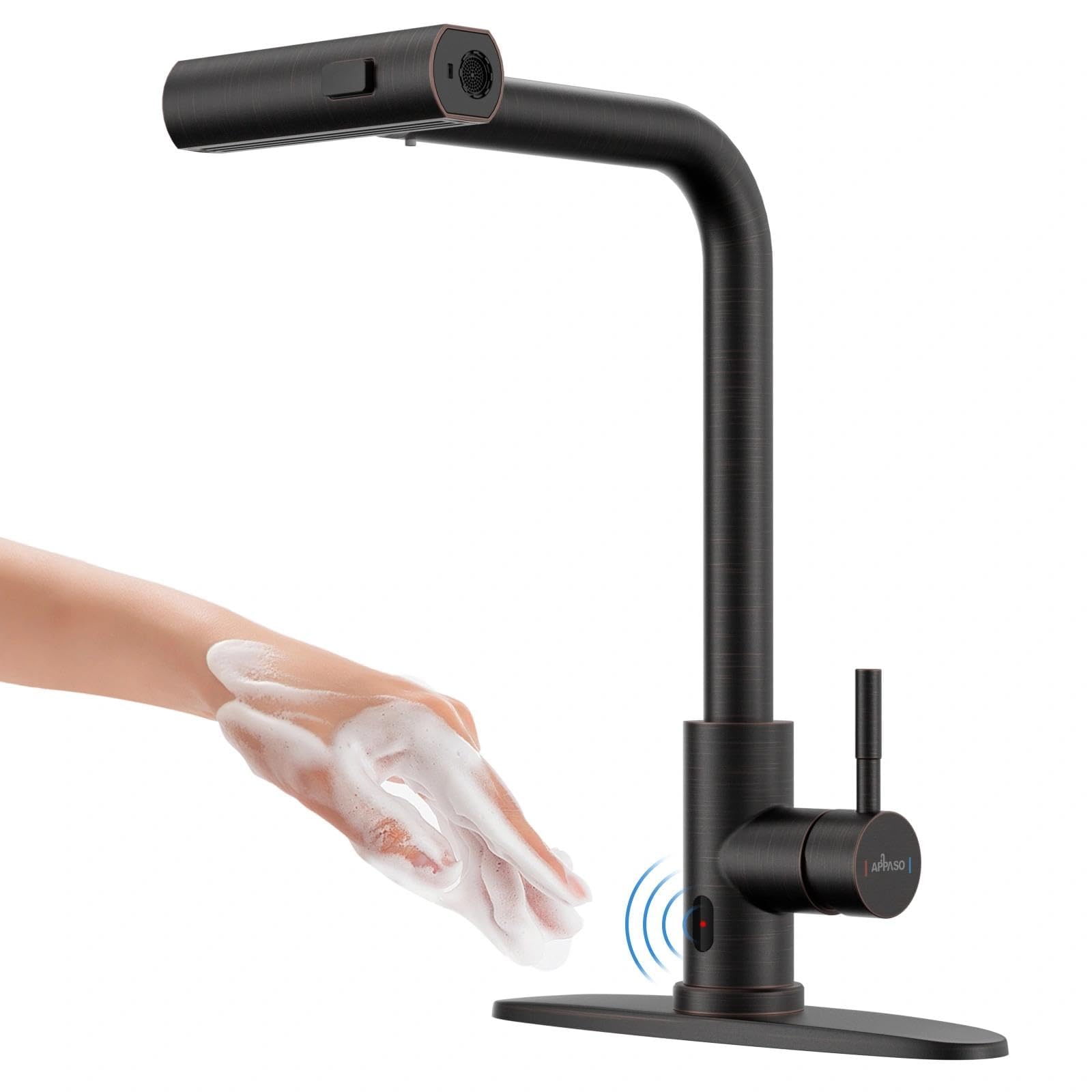 Robinet cascade mains libres avec capteur de mouvement intelligent