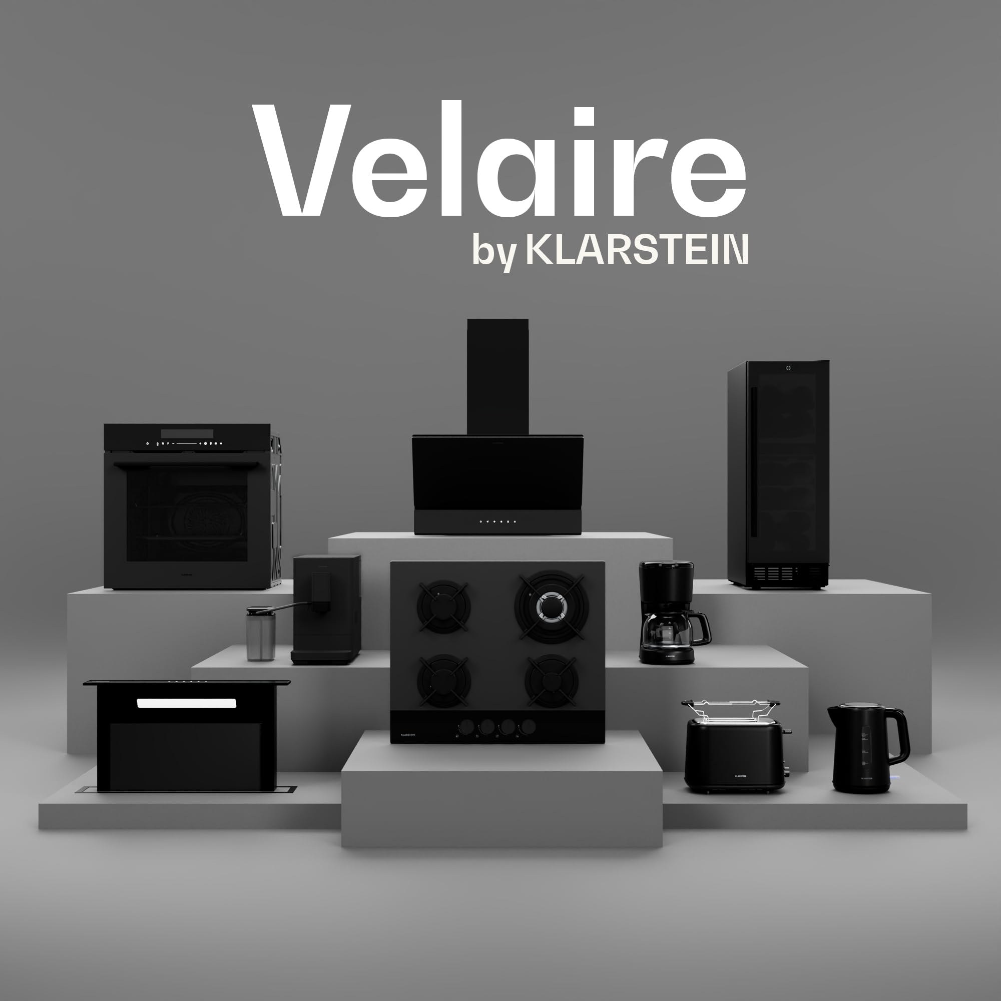 KLARSTEIN Velaire Maquina de Hielo & Dispensador de Agua - Filtro Pac, 2 Tamaños de Cubitos, 2L, 10kg/24h, Panel Táctil, Alarma, Fácil Uso, Maquina de Hacer Hielo para Casa