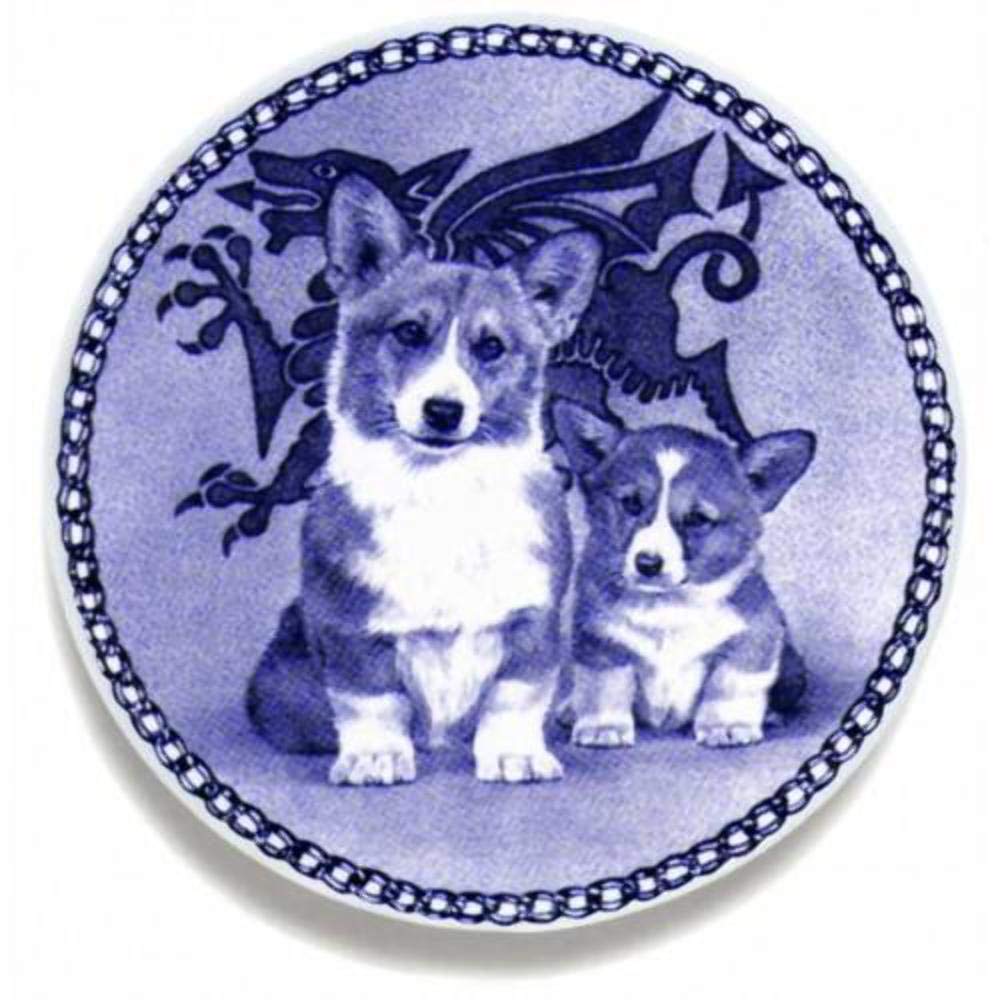 Welsh Corgi Pembroke Dog Porcelain Plate For all Dog Lovers Size 7.61 inches