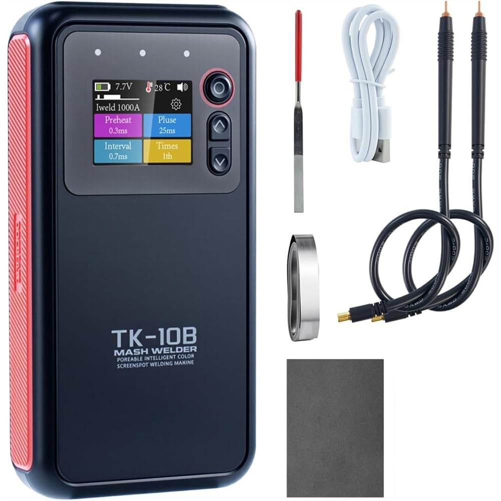 Littimoon 1200A Dual Pulse Battery Spot Welder with 1.8" LCD Screen for 18650 Battery Packs Electronics Welding