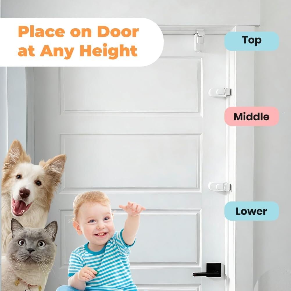 Blocca Porte Bambini Compatibile con Porte Interne Standard | Blocca Porte di Sicurezza per Bambini a Clip - Installazione Facile senza Attrezzi(3pcs)