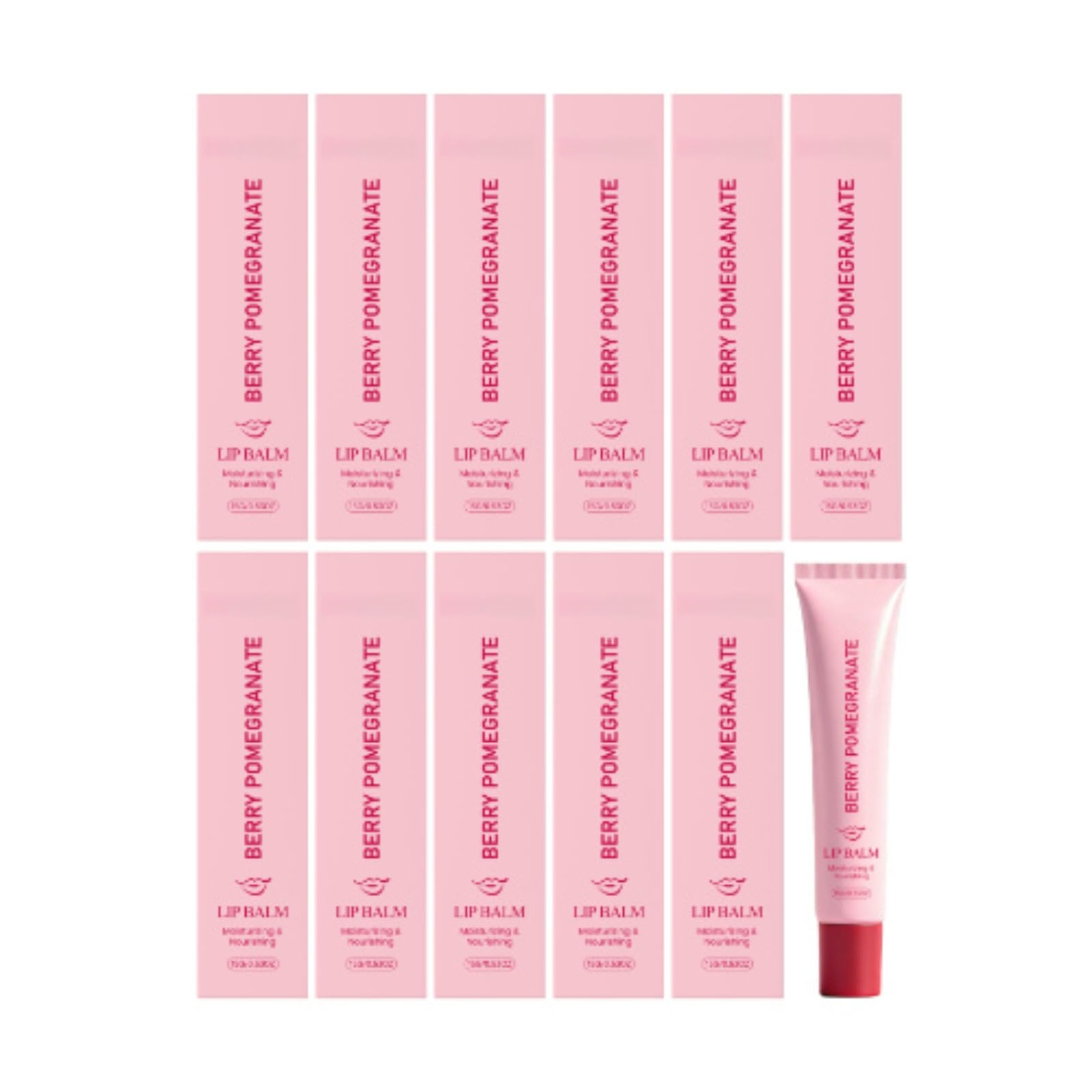 Glänzender Lippenbalsam mit Beeren, feuchtigkeitsspendend, glänzende Oberfläche, Schlafmaske für trockene und trockene Lippen, sofortige Feuchtigkeit