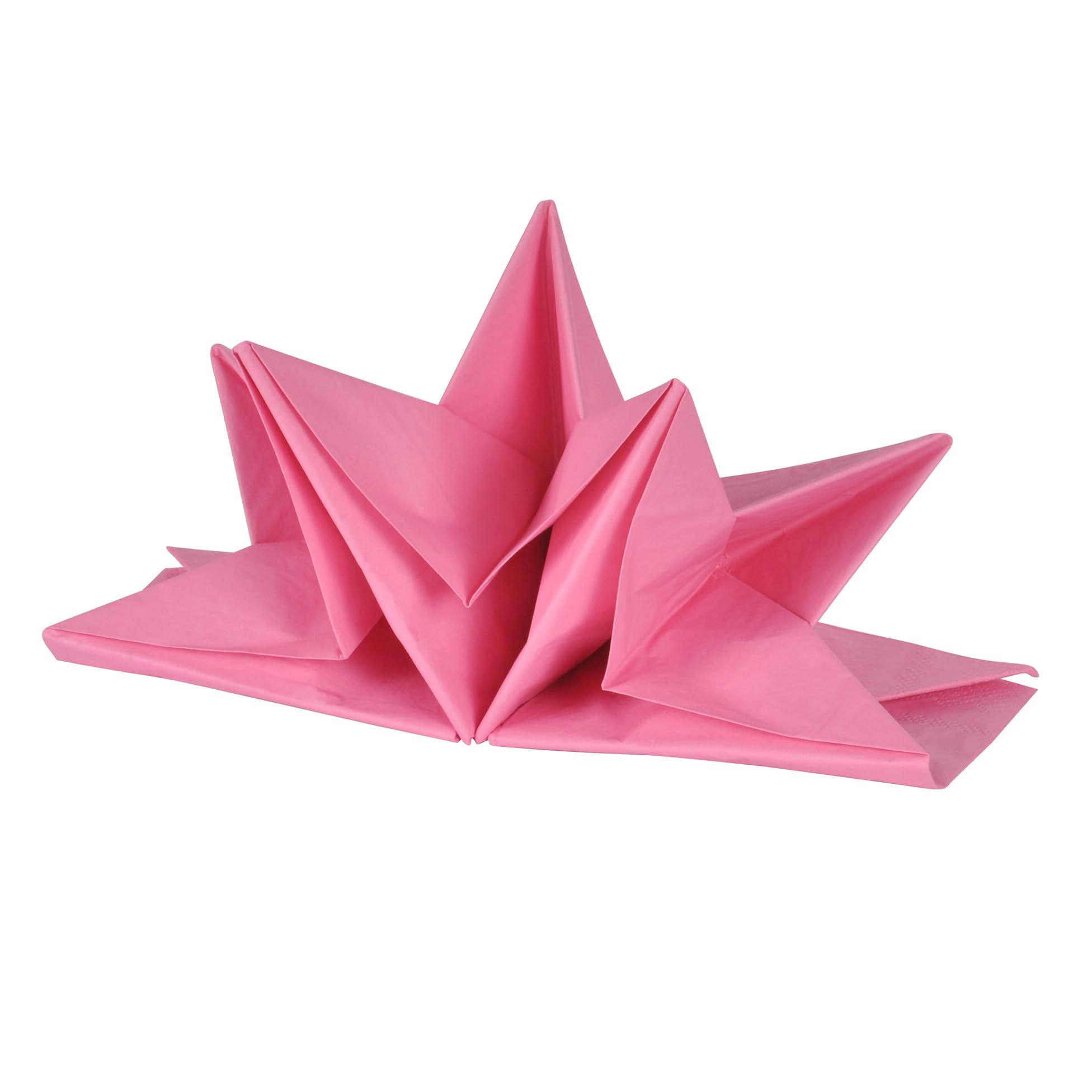 Homéa, Set of 12 Pre-Folded Paper Napkins 3 Ply 40 x 60 cm Pink