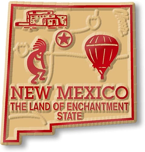 Miniatura 3 de Classic Magnets - Juego de imanes de estado de New Mexico de seis piezas, incluye 6 diseños únicos, recuerdos coleccionables y regalos fabricados en