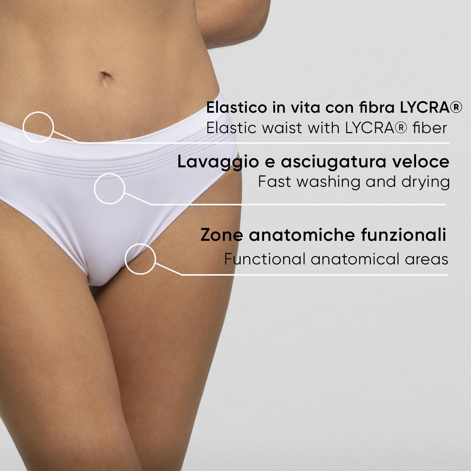 POMPEA Slip Seamless Ropa Interior (Pack de 5) para Mujer
