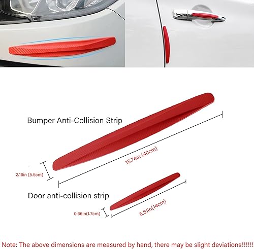 Miniatura 2 de Paquete de 8 parches anticolisión para parachoques de automóvil, antiarañazos, protector universal para parachoques trasero de automóvil,