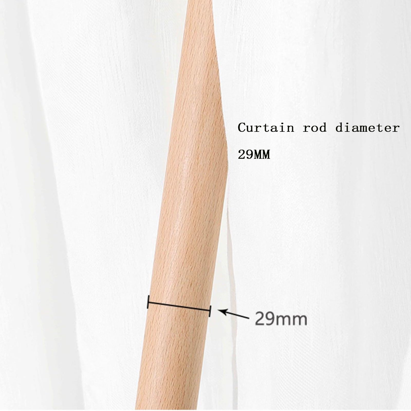 JTPMYFT Tringle à Rideau Romaine En Bois Massif, Lisse Et
