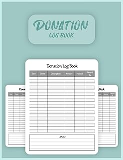 Donation Log Book: Keep Track of Fund-Raising Campaigns | Charity Tracking
