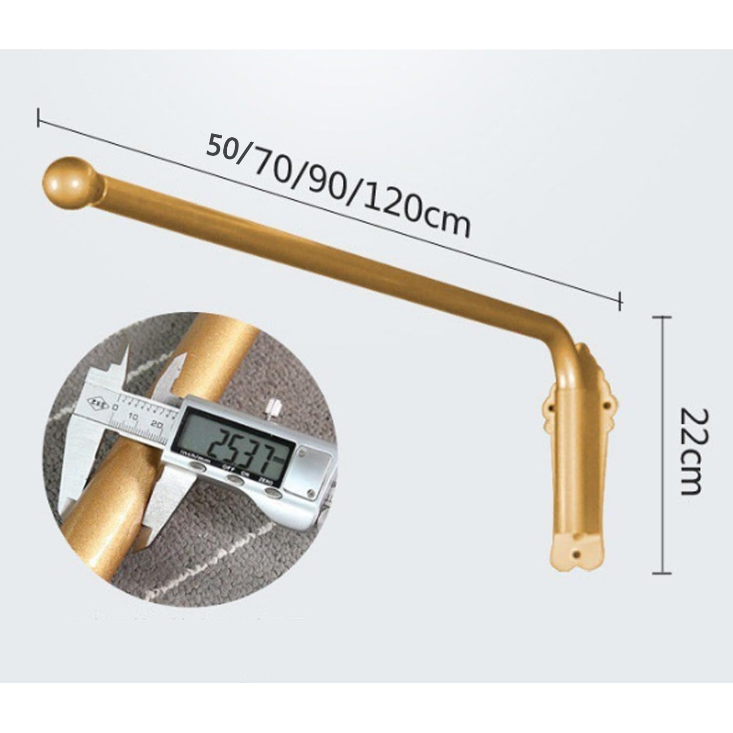 Elastyczna zasłona z obrotowym ramieniem o 180°, stabilne metalowe zasłony okienne do kuchni i łazienki o szerokości 89 cm (35 cali) obciążenie złotej zasłony okiennej: 18 kg
