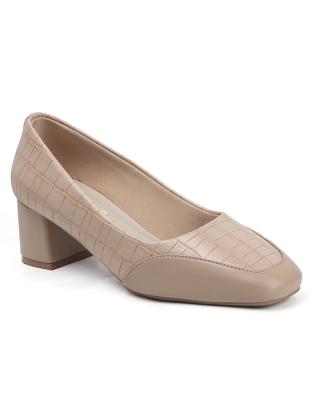 Women's Textured Block Heel Pumps-image-47