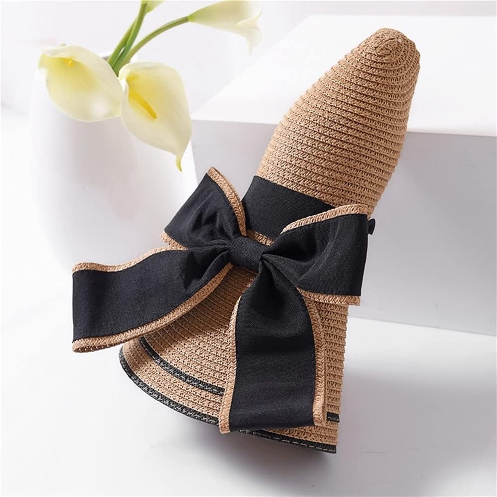 Hermosos Sombreros de Paja de ala Ancha para Mujer, Ideales para el Sol de Verano y la Playa (c Mcode)