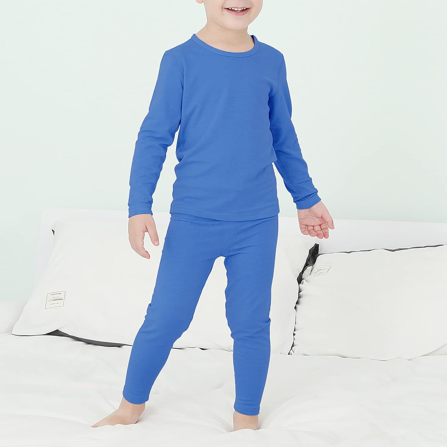 American Trends Kids Thermal Underwear Set Ultra Soft Kids Long Johns Sets Toddler Base Layer for Boys Girls - Image 2