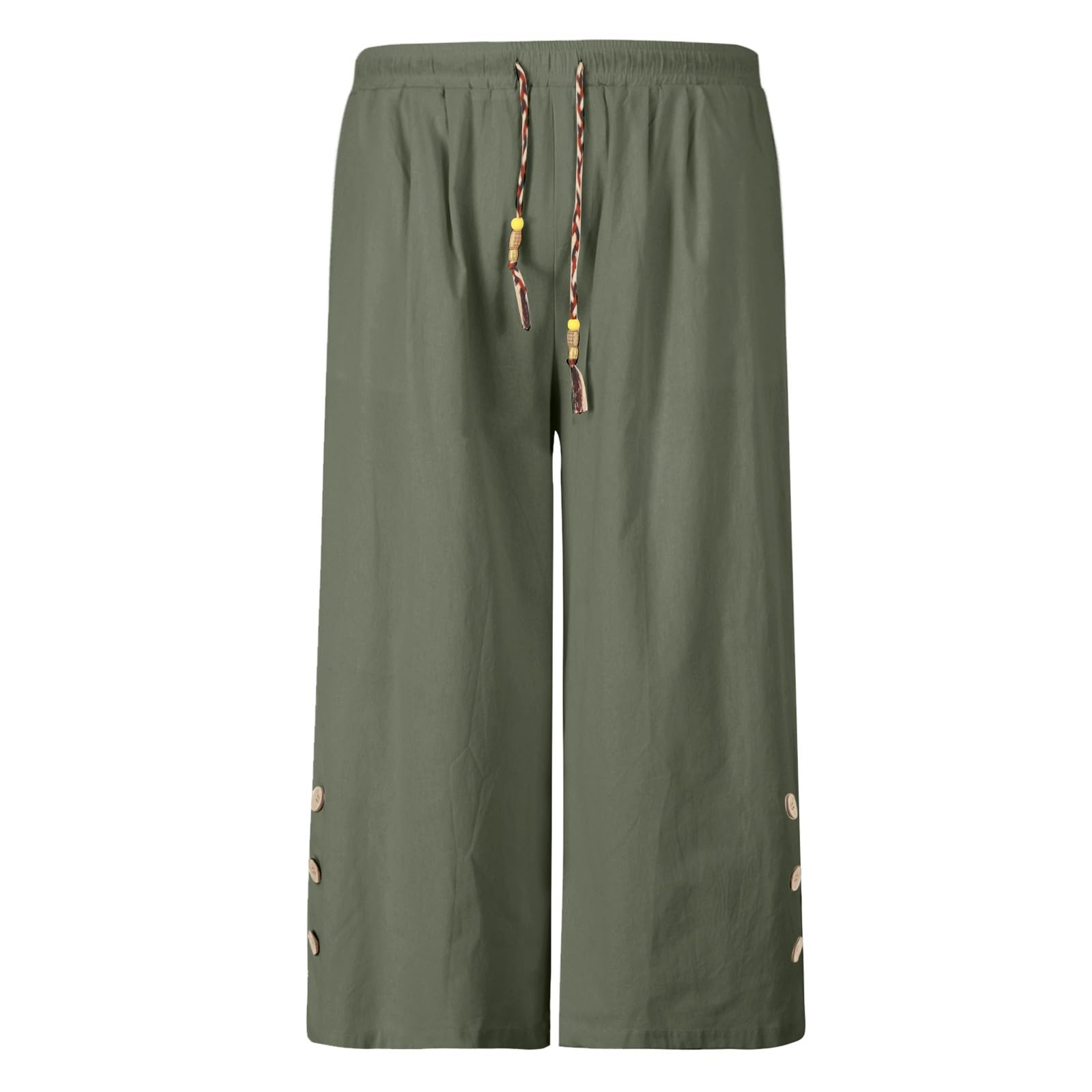 Pantalon de yoga japonais doux en lin pour homme - Pantalon kimono chinois - Pantalon baggy hip hop - Pantalon baggy Hakama Kung-Fu - Tenue uniforme - Pantalon de Tai Chi - Yoga - Pantalon de loisirs