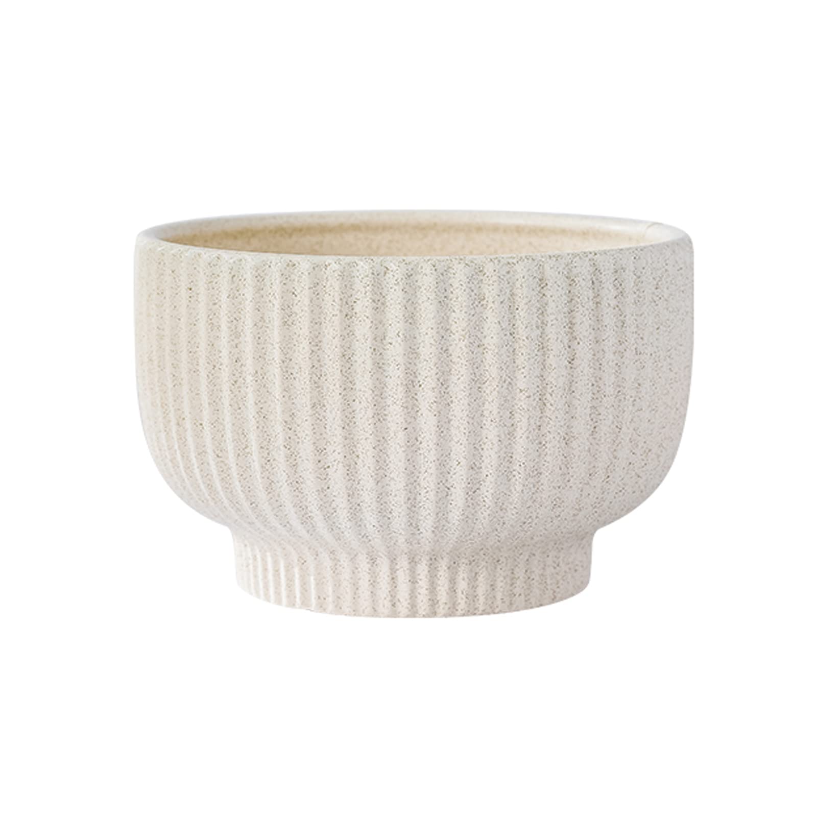 Vasi da Giardino Vasi per fioriere in Ceramica a Strisce per Piante, 9,6" x 9,6" x 6,3" Fioriere succulente con Fori di drenaggio Vaso per Piante da vivaio