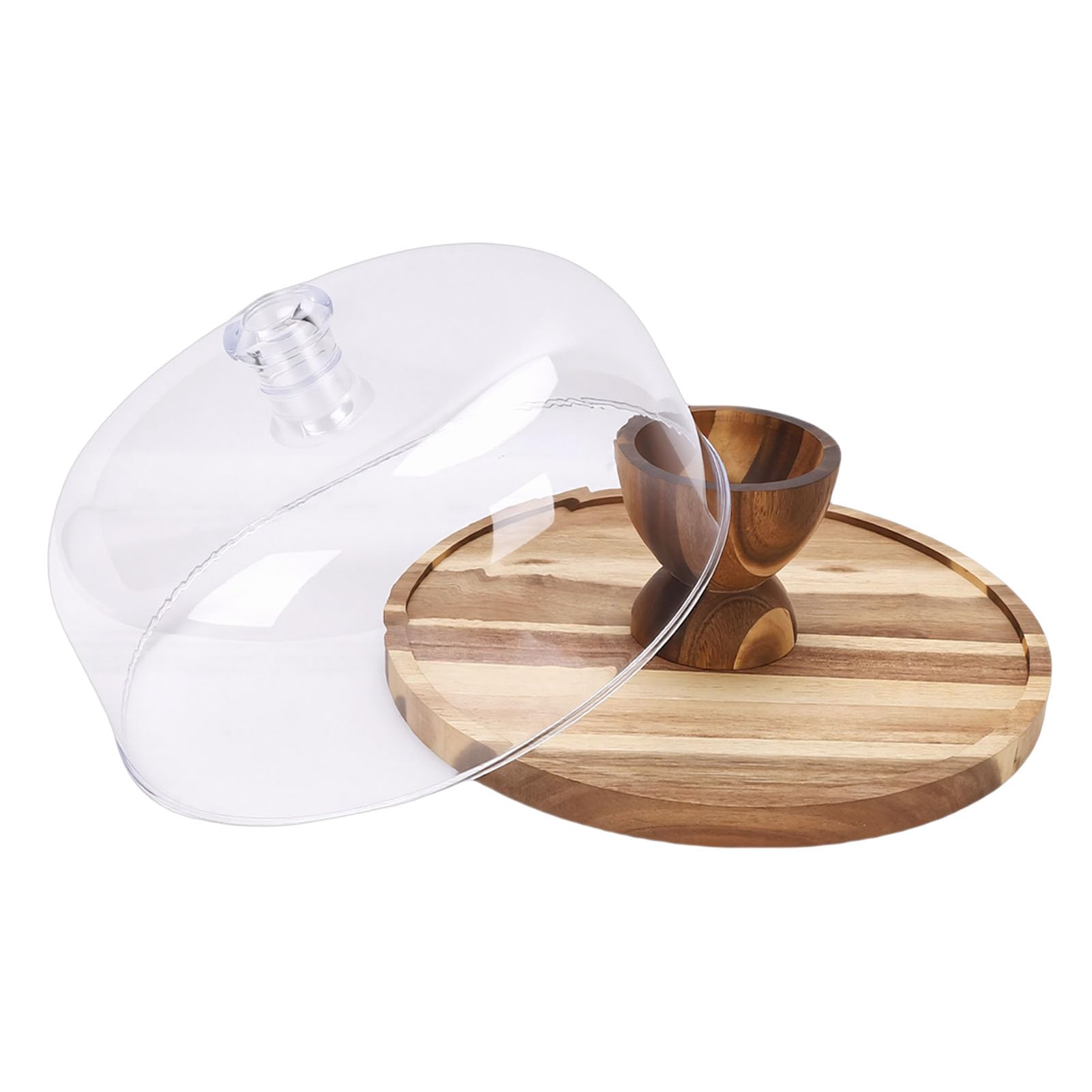 AUNMAS Soporte para Pastel con Cúpula, Soporte para Pastel con Tapa, Servidor de Plato para , Exhibición de Postre de Boda y Cumpleaños, Plato para Servir Queso