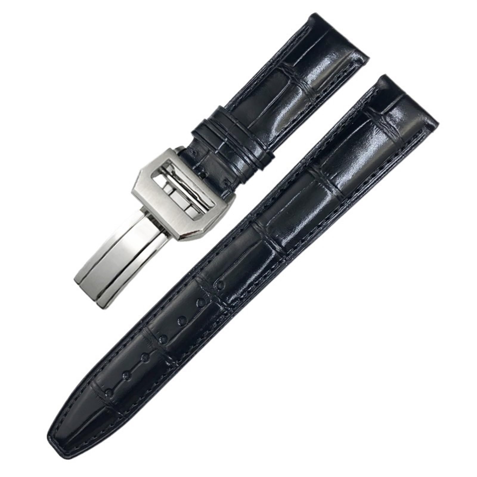Cinturino classico in pelle con texture alligatore 20mm 21mm 22mm adatto per cinturino IWC Pilot Series IW500107 IW371604 IW500710 PORTUGIESER