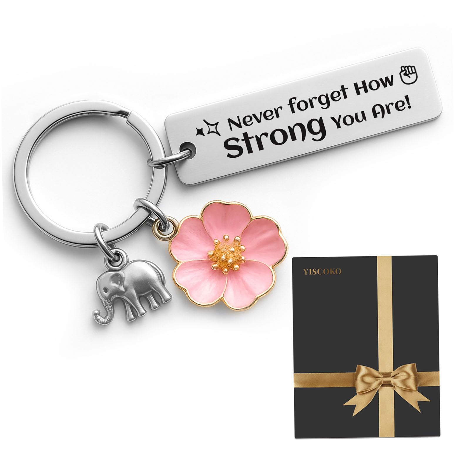 YISCOKO Geschenke für Frauen geburtstagsgeschenk für frauen Geschenk Schlüsselanhänger mit Gravur Gute Besserung Geschenke Mama Schwester Kollegin Geburtstagsgeschenk.