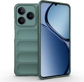 جراب سيليكون ببطانة مضادة للخدش من المايكروفايبر، حافظة مضادة للصدمات مع حماية كاميرا متوافقة مع موبايل ريلمي C63 / ريلمي C61 من جرابست (أخضر)