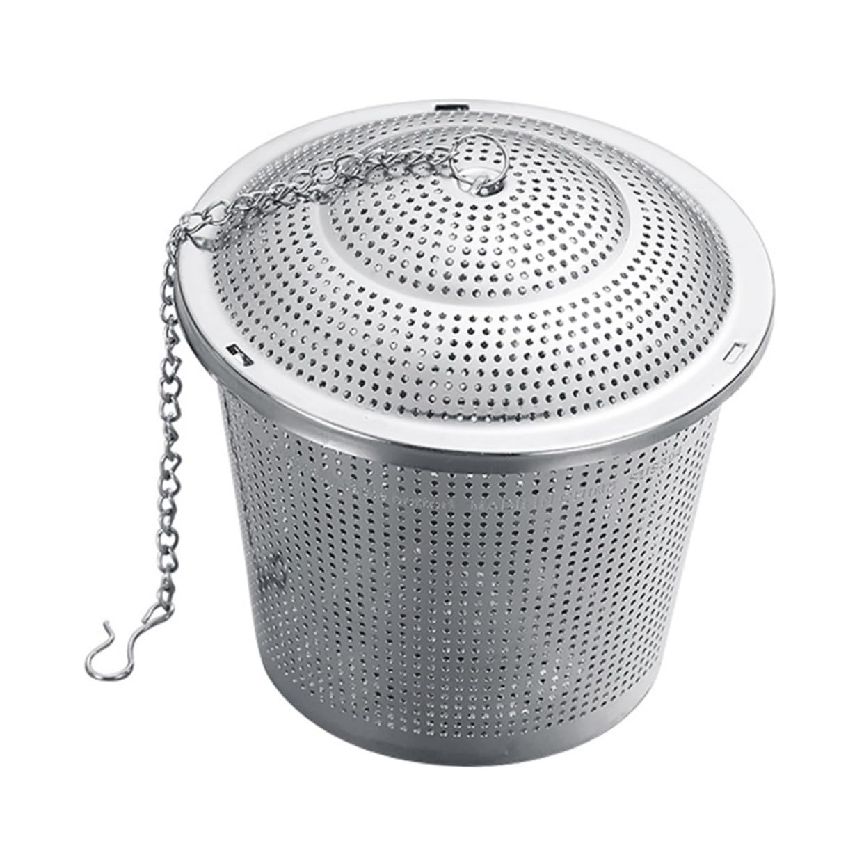 Gatuida Multipurpose Stainless Steel Seasoning Strainer for Soup Tea and Broth Easy to Use Mesh Dregs Chain Design for Cooking and Infusing