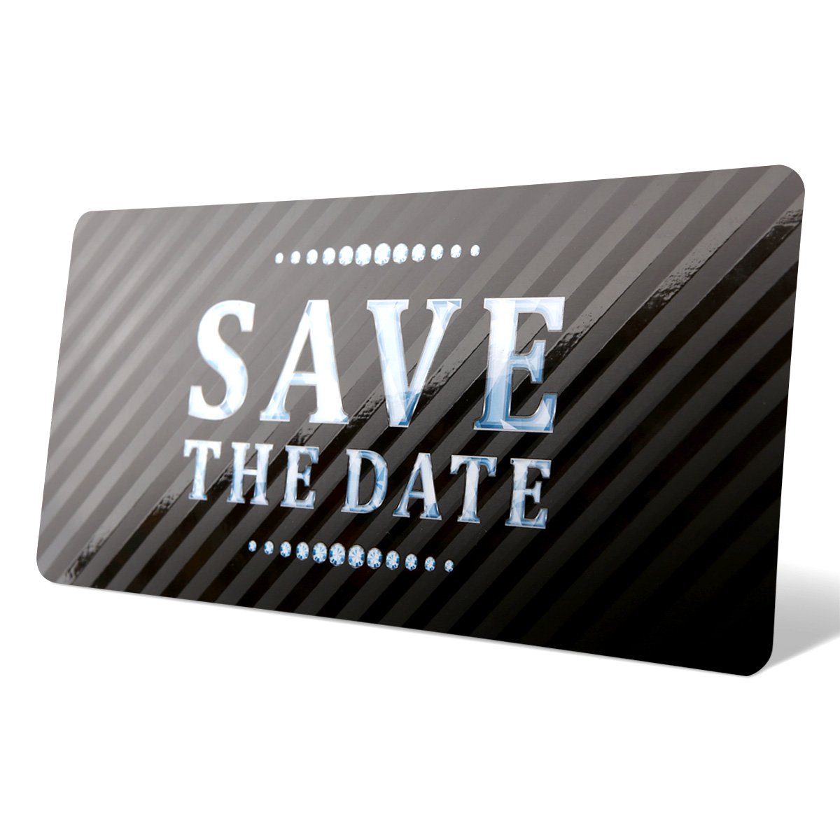 Save the Date Karten zur Hochzeit (80 Stück) - VIP Diamant Blau - Hochzeitskarten