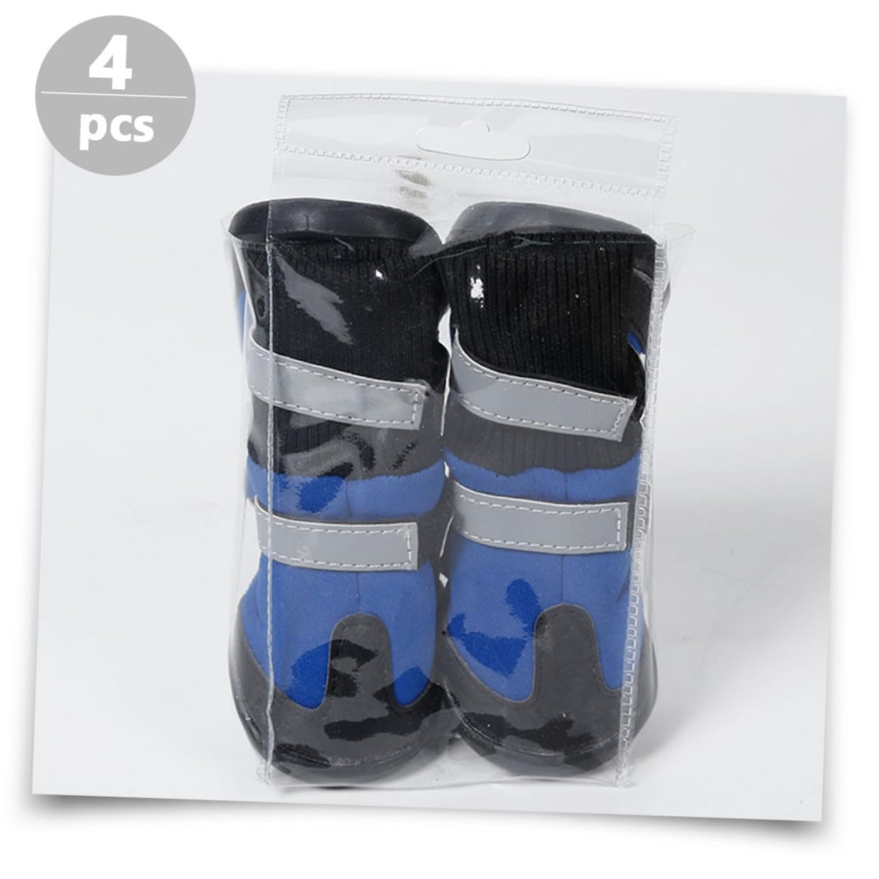 SUPVOX Lot de 4 Bottes Imperméables pour Chien Taille L, Chaussures Antidérapantes et Résistantes à L’Usure, Protège-Pattes Chaudes pour Chiens Moyens et Grands, Adaptées à L’extérieur