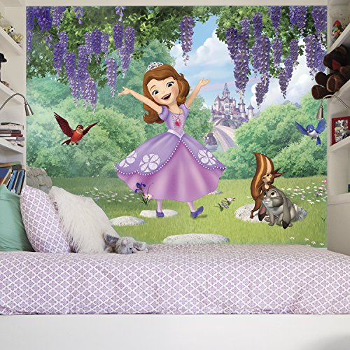 RoomMates JL1400M Sofia The First Friends Garden Spray and Stick Removable Wall Mural - 10.5 ft. x 6 ft.