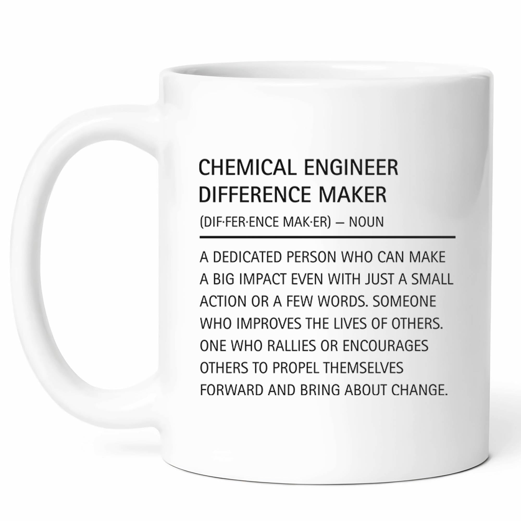 Chemical Engineer Definition Mug - Engineering Coffee Cup - Stem Funny Gift From Colleagues - Science Expert Tea Mugs - Technical Specialist Cups - 11 Oz Ceramic Gifts For Students, Birthday, Him