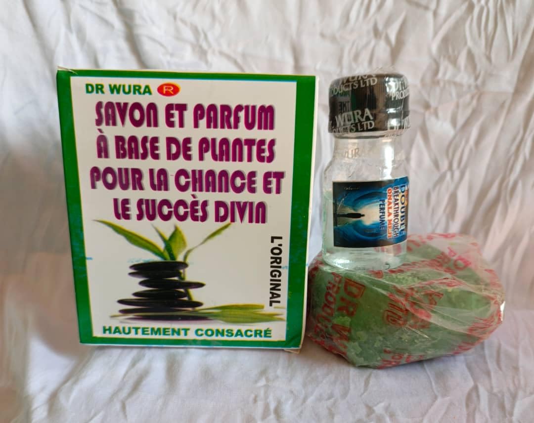 DR WURA Duo Savon et Parfum Spirituels aux Plantes pour la Chance et le succès divin