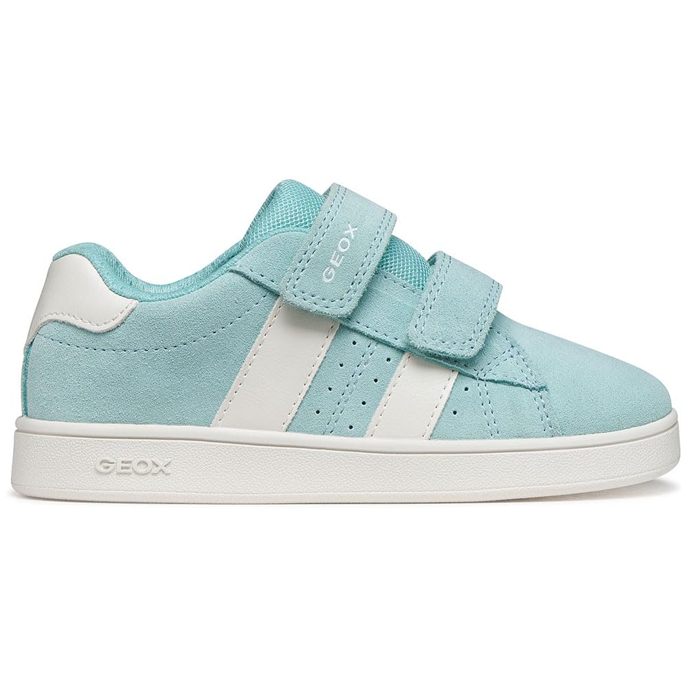 Geox Girl's J Eclyper Sneaker, Watersea White, 1.5 UK