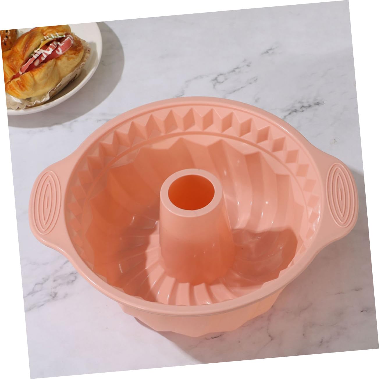 Stampi in Silicone 3 Pezzi Rotondi Fluted per Torta | Capacità Grande, Pieghevole e Riutilizzabile, Lavabile in Lavastoviglie, per Impasti Domestici