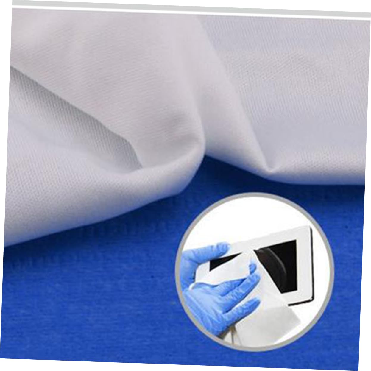 Paño Antiestático Blanco 100 Piezas Poliéster Absorbente | 6 X 6 Pulgadas, sin Polvo y Seguro para Limpiar, para Pantallas Lcd/led y Televisores