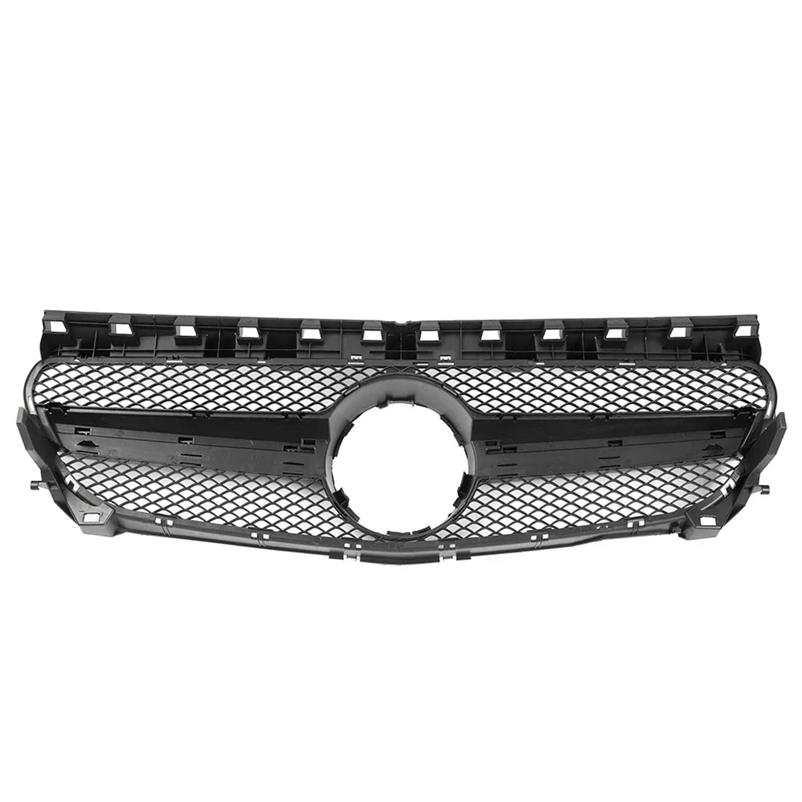 chrome grill przedni Przedni zderzak Grille Inlet Grill GT Diamond pasuje do Mercedes C117 W117 Benz 2013-2019 Tuning Facelift Chrome Silver AMG(AMG-Silver)