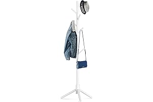 Wooden Tree Coat Rack Stand: Child-Friendly Coat Storage with Adjustable Height