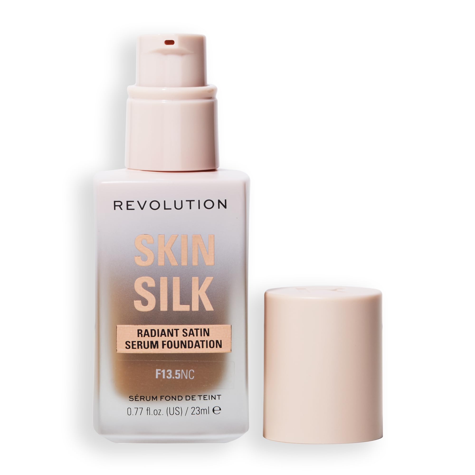 Makeup Revolution, Skin Silk Serum Foundation, Light to Medium Coverage, Contains Hyaluronic Acid, F13.5, 23ml