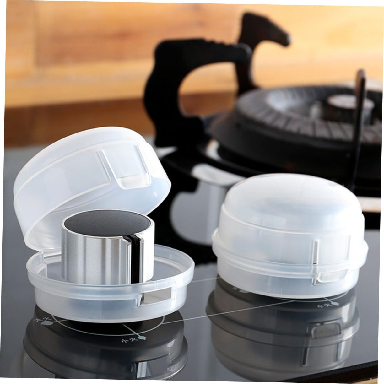 SHOWERORO 9pcs Gas Cooker Knob Cover Home Knob Cover for Boys and Girls Gas Stove Safety Protector