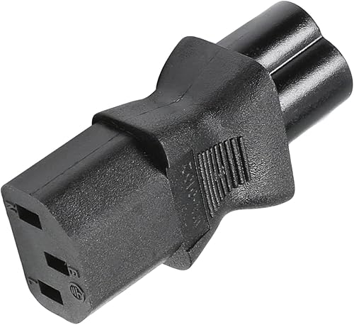 Miniatura 9 de Fielect C14 macho a hembra US NEMA 5-15R adaptador de enchufe convertidor C14 a NEMA 5-15R enchufe adaptador de corriente, 1 unids