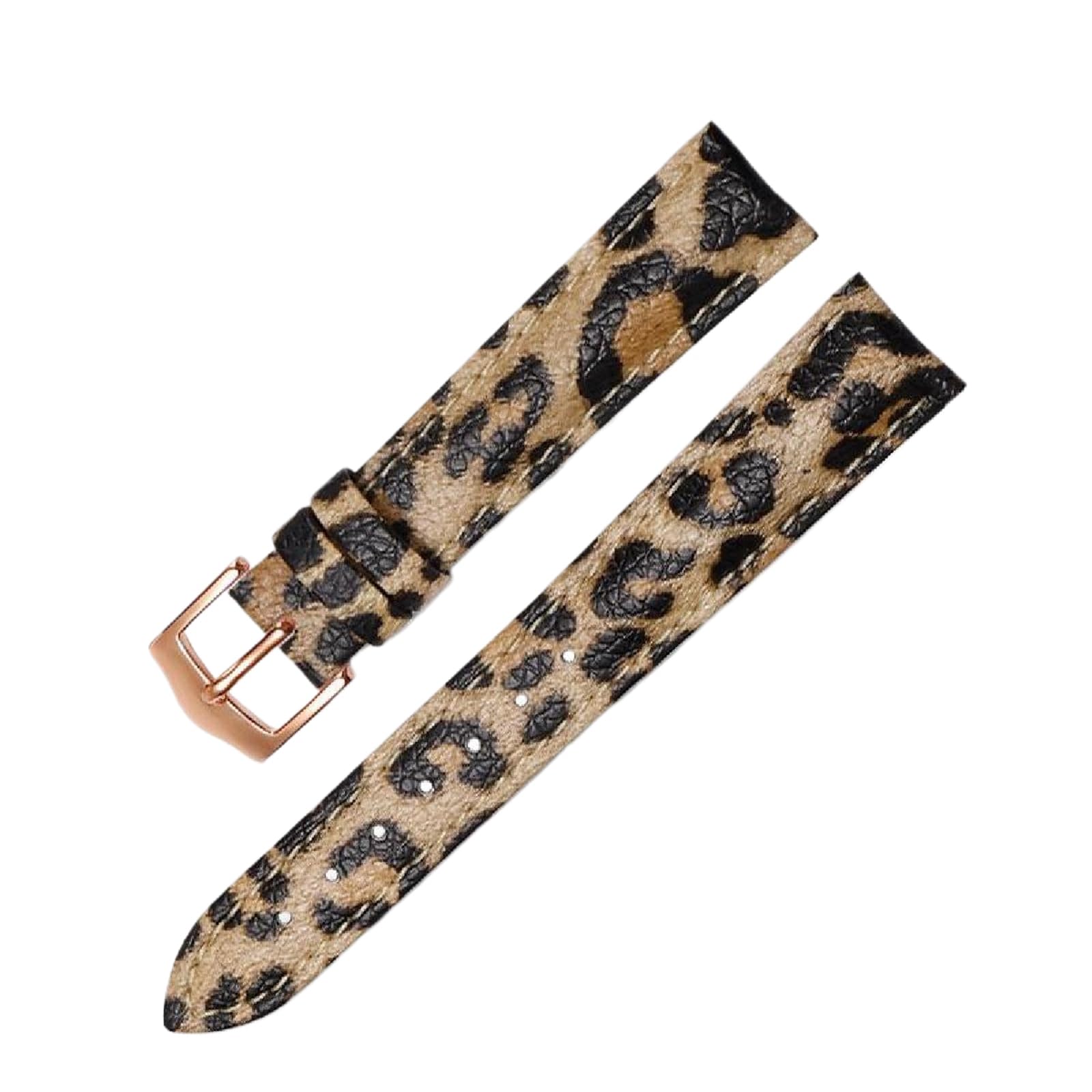 Bracelet de montre en cuir véritable imprimé léopard, accessoires de montre pour femme 12-20mm