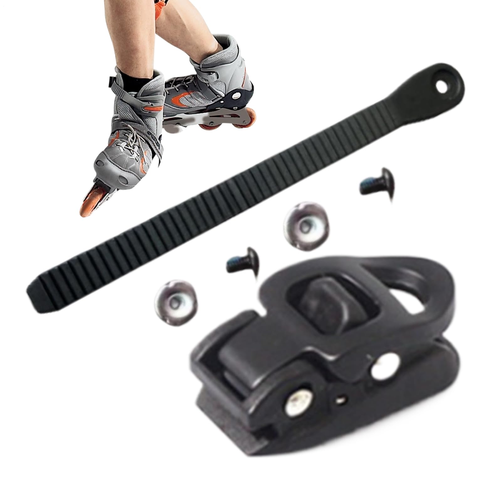 Hebilla para patín, Correa para patín en el Zapato, Kit de Hebillas para Zapatos de Patinaje, Patín de Ruedas Ajustable, cinturón de energía, Cierre de Patines, Correa de Hebilla con Tornillo