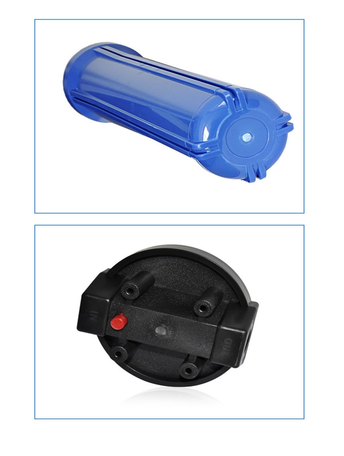 1PC Botella Purificadora De Agua Con Filtro Azul Y Hebilla Interior De 20 Pulgadas, Máquina De Agua Pura, Botella Con Prefiltro Debajo del fregadero