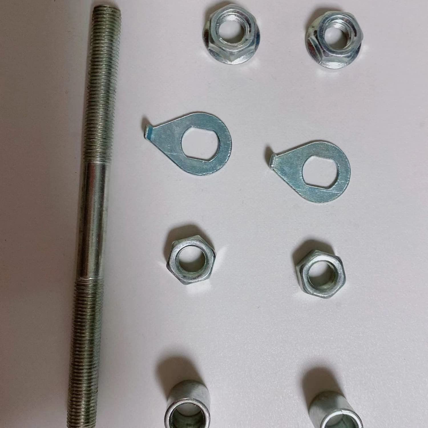 YehVeh 2 Set Balance Bike Wheel Hub Axle Repair Front Rear Sealed Bearing Nuts 55mm Bracket Caps Protective Cover with Solid Shaft Lever Skewer for No Pedal Kids Training Bicycle Push Bikes