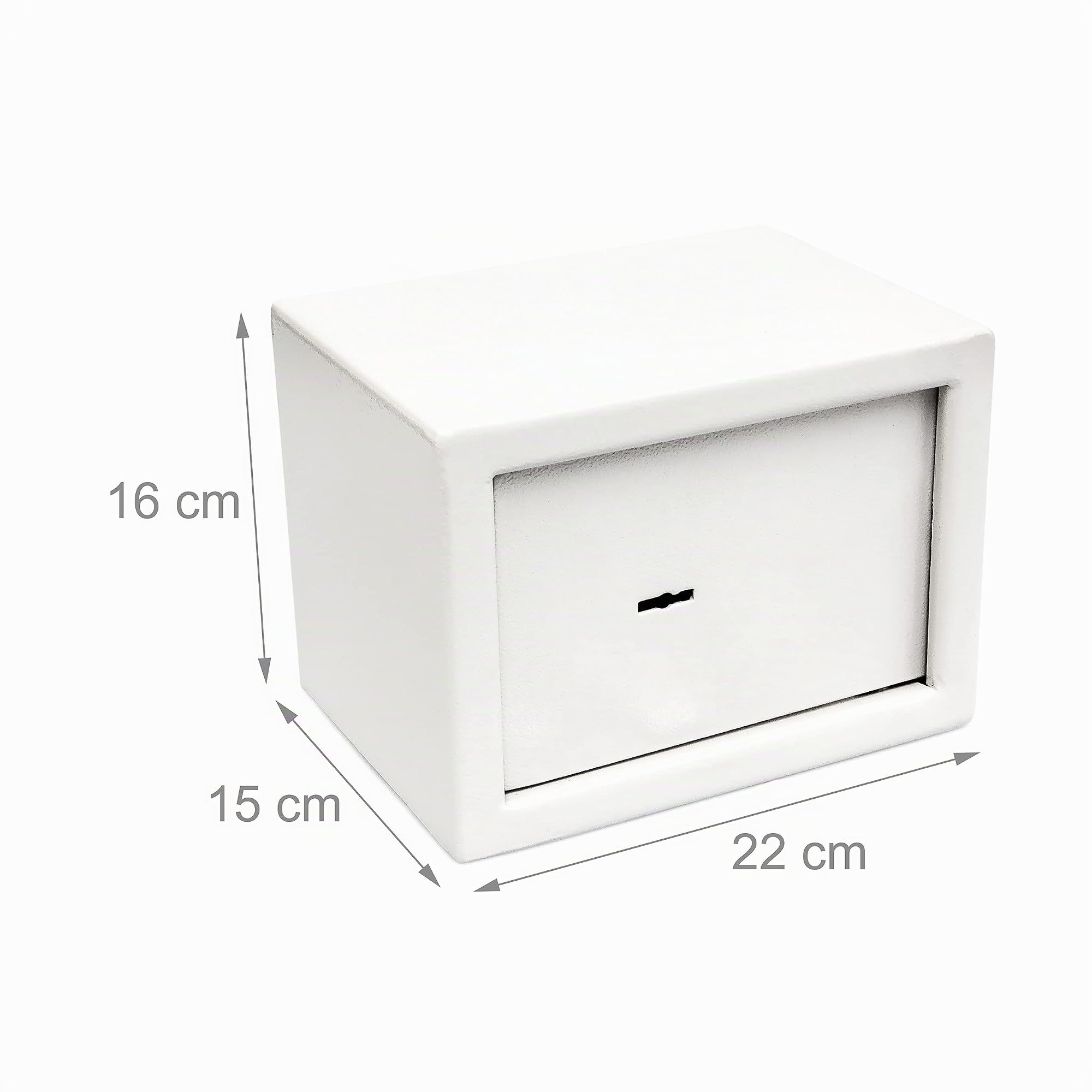 Relaxdays Mini Cassaforte a Muro, Piccola Cassetta di Sicurezza in Acciaio, Safe, HxLxP: 17 x 23 x 17 cm, Grigio Chiaro