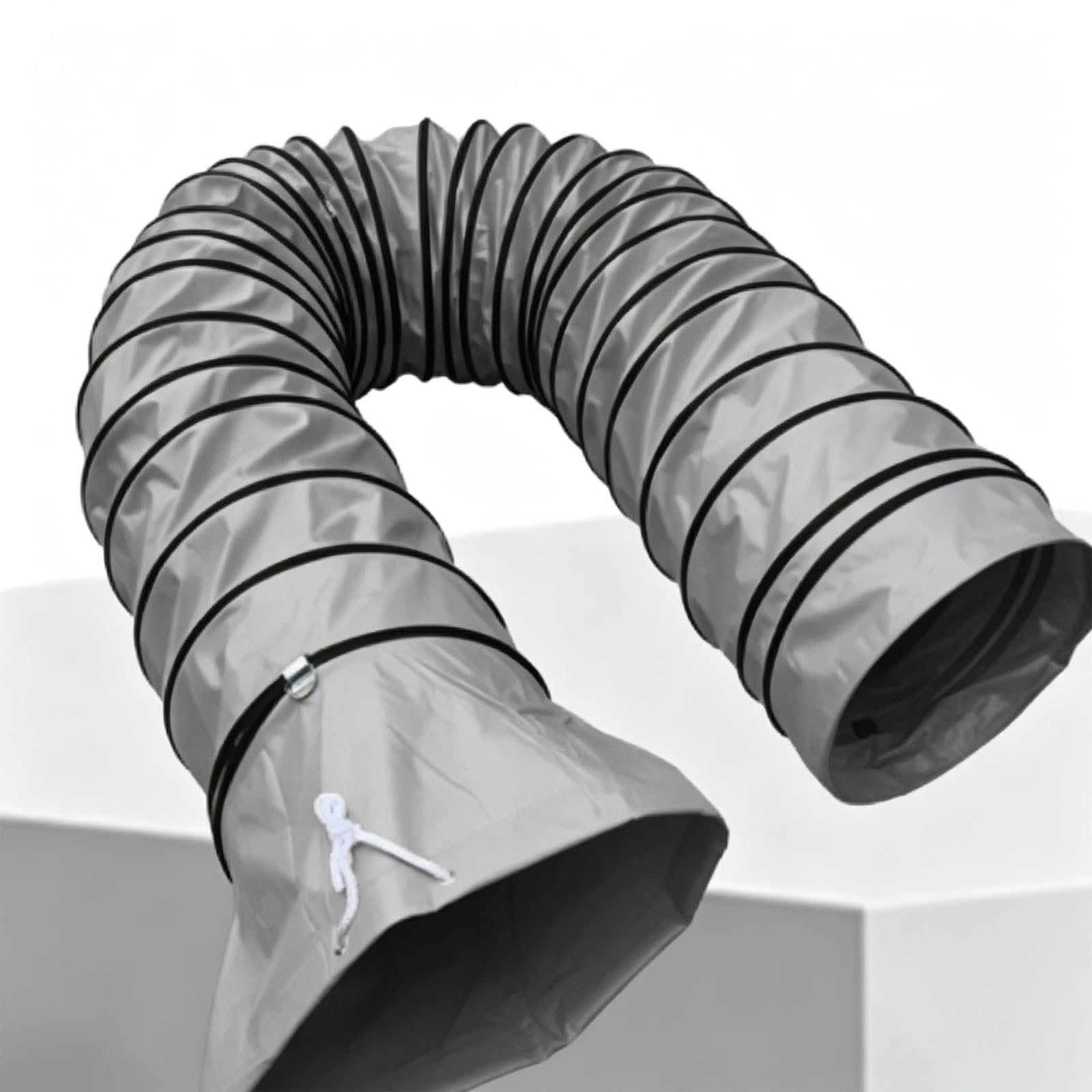 Ventilation ducting PVC Expandable Ducting, L 1.5m/ 4.9ft Tunnel Blower Ventilation Hoses, High-Temperature Resistant Exhaust Duct(Gray,Ø 750mm(29.5in))