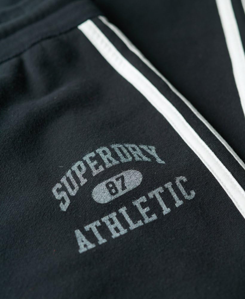 Superdry Damskie spodnie do biegania Athletic Essentials z paskami i zawinięciem