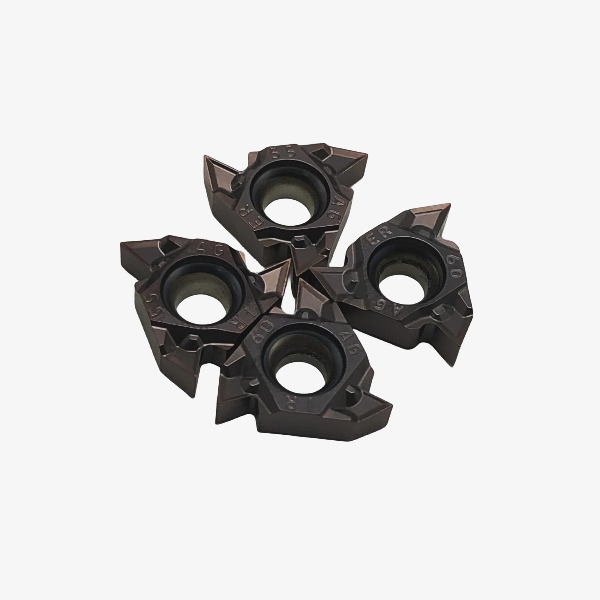 10 Uds Herramienta De Torneado Hilo Aleación Dura Cortador Fresado CNC(16IR AG60-S KT8060)
